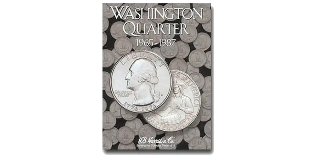 Washington Quarter album 1965-87 with price chart slots