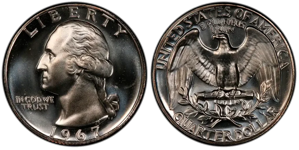 1967 SMS Quarter PCGS image shows sharp strike for grading tips
